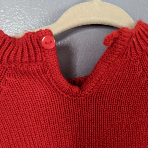 Child Red Sweater with Dots - Picture 3 of 5